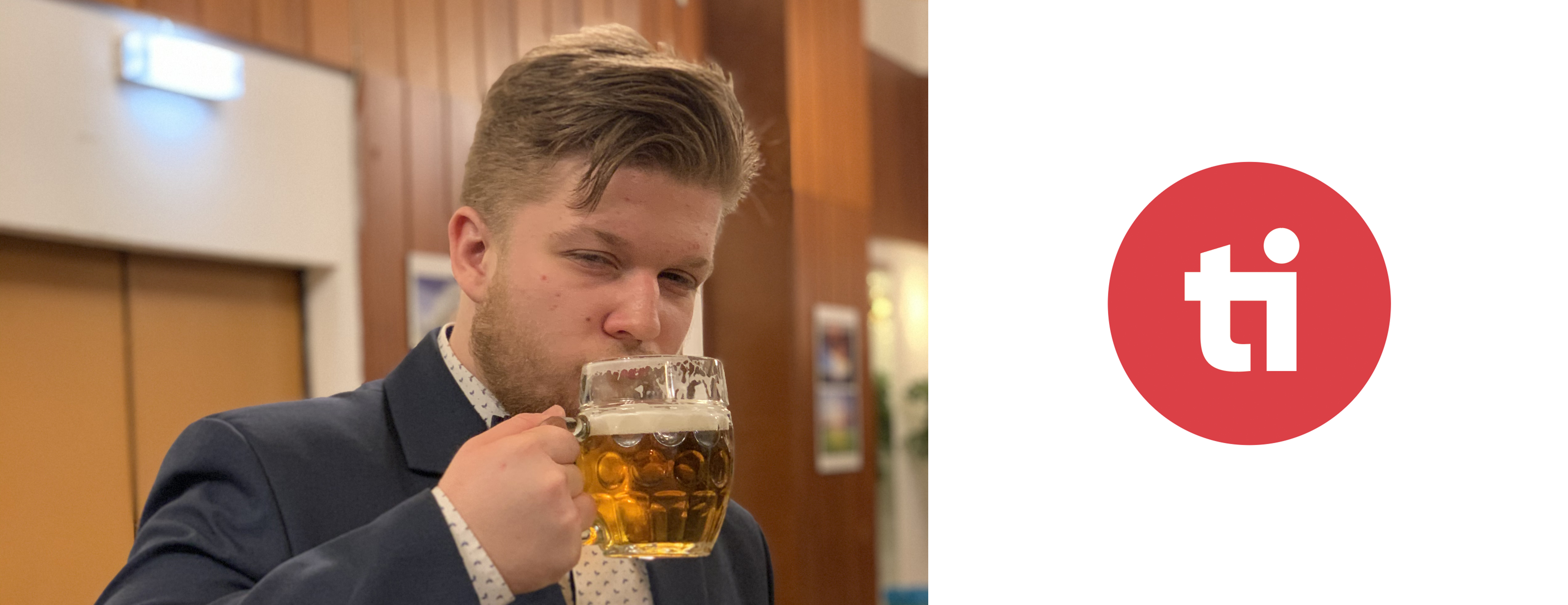 Sammy is enjoying his beer.